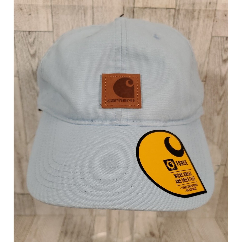 Carhartt Hat Mens Force Blue Logo Patch Cap Adjustable One Size